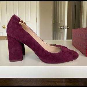 EUC Tory Burch Elizabeth 85mm round toe Pumps Port 7.5